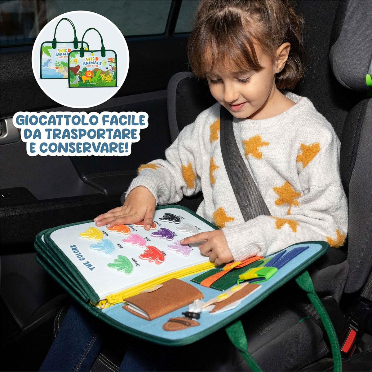 SmartPlay Busy Board Montessori – Libro Sensoriale Educativo