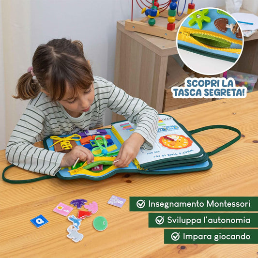 SmartPlay Busy Board Montessori – Libro Sensoriale Educativo