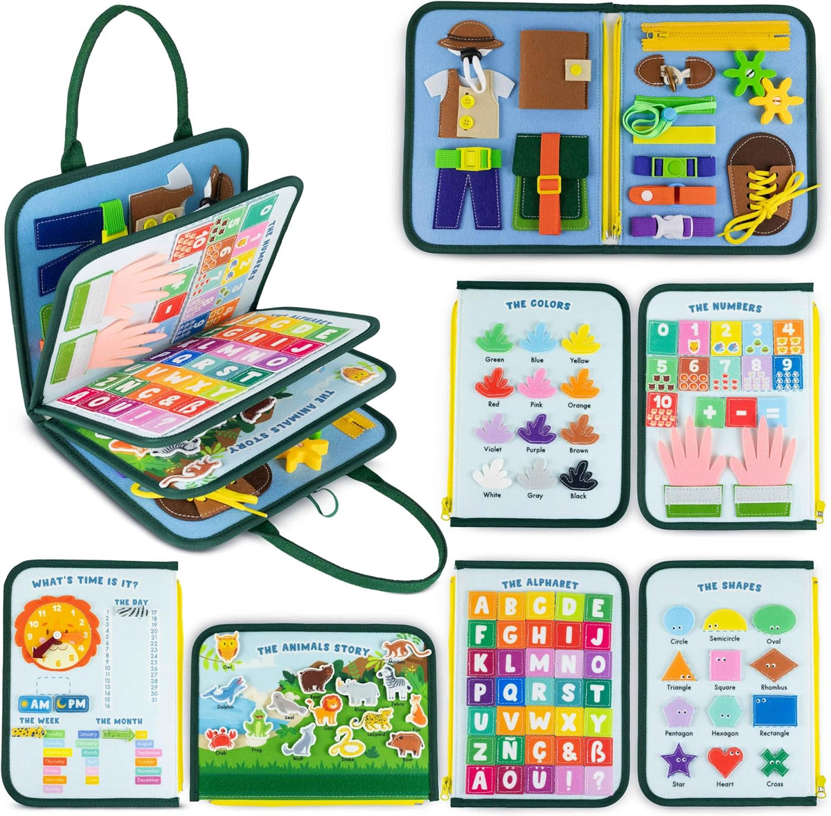 SmartPlay Busy Board Montessori – Libro Sensoriale Educativo