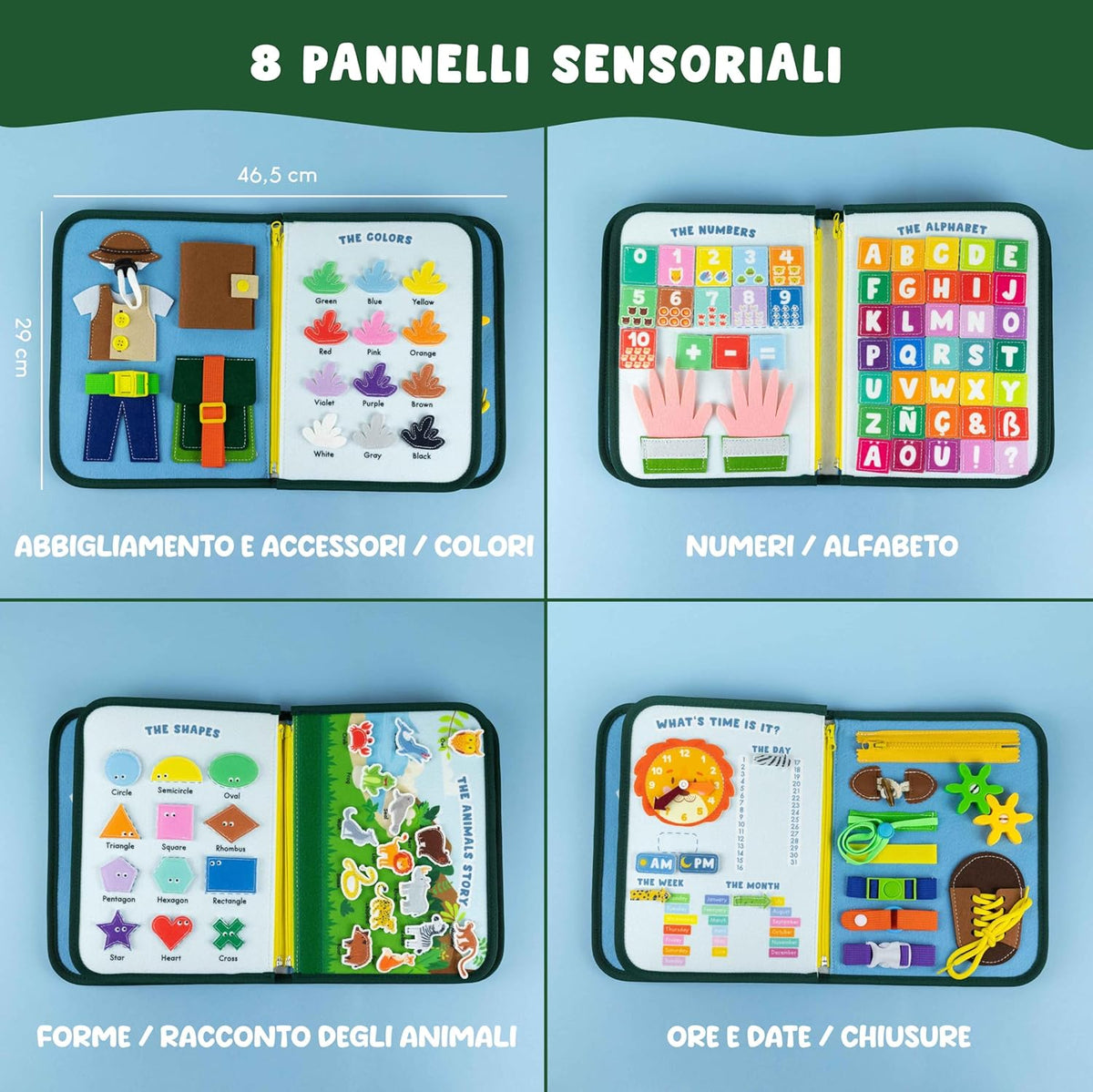 SmartPlay Busy Board Montessori – Libro Sensoriale Educativo